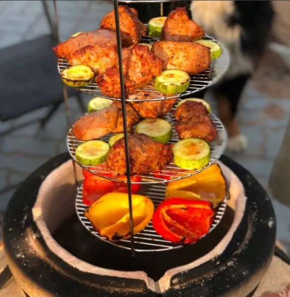 Этажерка универсальная (3-ярусная большая) к тандырам Сармат Восточный/Скиф/Атаман/Алладин/Дастрахан купить в Екатеринбурге