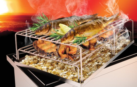 Коптильня двухъярусная с гидрозатвором "Smoky Proof Large" купить в Екатеринбурге