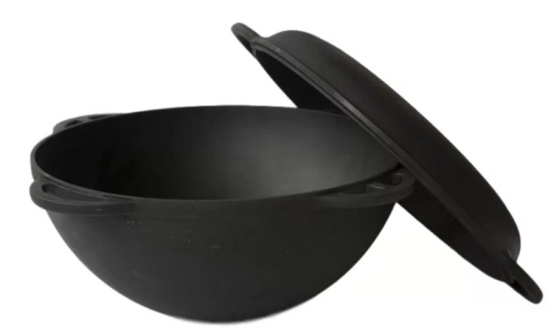 Казан Чугунный с крышкой-сковородой Чугунной, 6л купить в Екатеринбурге