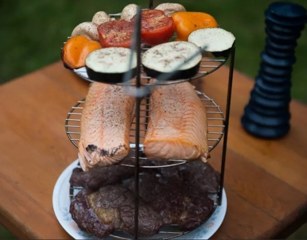 Этажерка универсальная (3-ярусная средняя) к тандырам Сармат Большой/Охотник/Есаул/Скиф/Античный/Атаман/Дастархан купить в Екатеринбурге