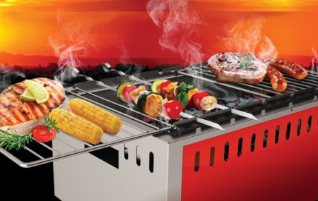 Мангал с откидными решетками  "Safer" купить в Екатеринбурге