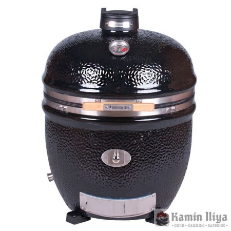 Гриль Monolith LeCHEF BBQ GURU PRO - чёрный + три керамические ножки + комплектуающие купить в Екатеринбурге